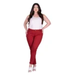 Gomore Παντελόνι Κόκκινο Γυναικείο Jean Ελαστικό Casual All Day - FS13535-R - Image 2