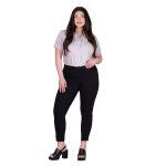 Platinum Παντελόνι Μαύρο Γυναικείο Στενό Ελαστικό Casual All Day - FS5271-BC