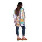 Platinum Πουκαμίσα Εκρού Με Floral Print Γυναικεία Με Κουμπιά Τρουακάρ Free Size - FS92618 - Image 4