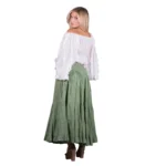 Platinum Φούστα Πράσινη Γυναικεία Maxi Ρομαντική Klos All Day Free Size - SAR-62102-GR - Image 3