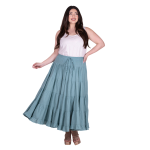 Platinum Φούστα Πετρολ Γυναικεία Maxi Ρομαντική Klos All Day Free Size - SAR-62102-PR - Image 2