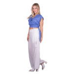 Platinum Μπλούζα Μπλε Γυναικεία Kρουαζέ Αμάνικη All Day Free Size - 22635-BL - Image 2