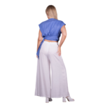 Platinum Μπλούζα Μπλε Γυναικεία Kρουαζέ Αμάνικη All Day Free Size - 22635-BL - Image 3