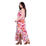 Platinum Φόρεμα Λευκό Γυναικείο Με Πολύχρωμα Floral Maxi All Day Free Size - FS22642 - Image 3