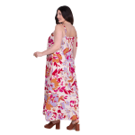 Platinum Φόρεμα Λευκό Γυναικείο Με Πολύχρωμα Floral Maxi All Day Free Size - FS22642 - Image 4