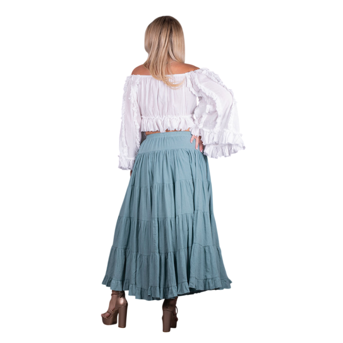 Platinum Φούστα Πετρολ Γυναικεία Maxi Ρομαντική Klos All Day Free Size - 62102-PR - Image 4
