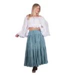 Platinum Φούστα Πετρολ Γυναικεία Maxi Ρομαντική Klos All Day Free Size - 62102-PR - Image 5