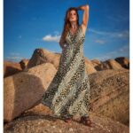 Platinum Φόρεμα Μαύρο Με Σχέδια Γυναικείο Κρουζέ Αμάνικο Και Σκίσιμο Free Size - 82642