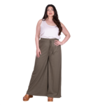 Platinum Παντελόνα Πράσινη Γυναικεία Casual Φαρδιά Βαμβακερή All Day Free Size - 9579-GR