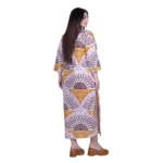 Platinum Φόρεμα - Πουκαμίσα Λευκό Έντονα Print Γυναικείo Boho Με Κουμπιά All Day Free Size - 22629 - Image 2