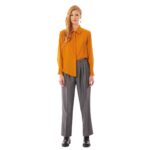 Platinum Πουκάμισο Ώχρα Γυναικείο Mακρυμάνικο Casual All Day Free Size - 201-CH - Image 2
