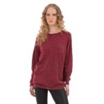 Platinum Μπλούζα Μπορντό Γυναικεία Lurex Ελαστική All Day Free Size - 22233-BR